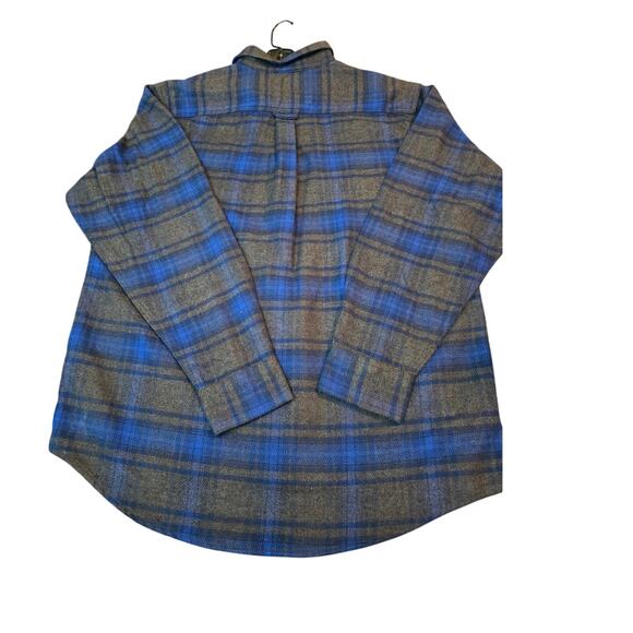 Orvis Shirt Mens XL Blue Plaid Flannel Button Up Long Sleeves Heavyweight Pocket - Picture 12 of 12